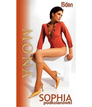 MONA SOPHIA KOP 15 KNEE-HIGH SOCKS universal grigio