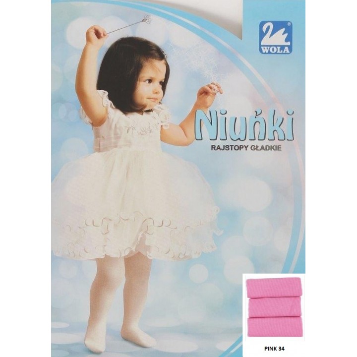 КОЛГОТКИ WOLA NIUŃKI 62-74 темно-рожеві