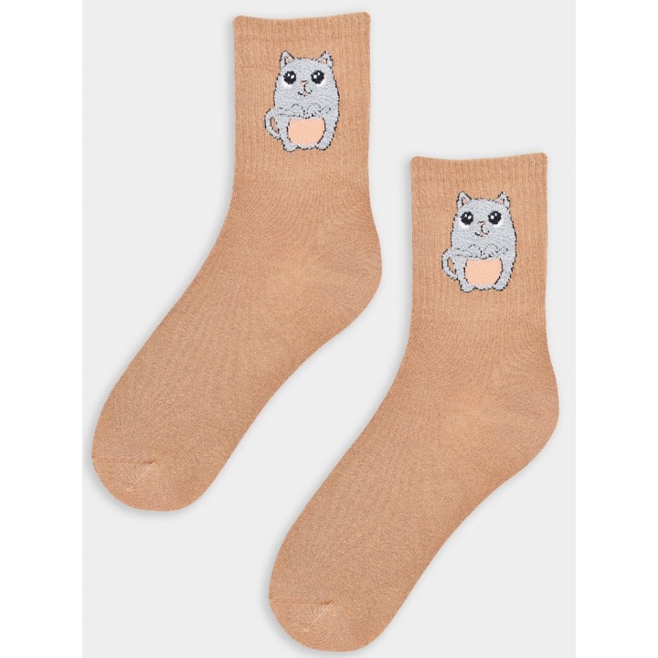 Носки NOVITI SB151-W-02 Мышино-коричневые 39-42