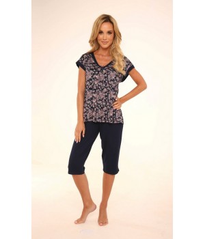 PIŻAMA DE LAFENSE 489 MIA XXL granat