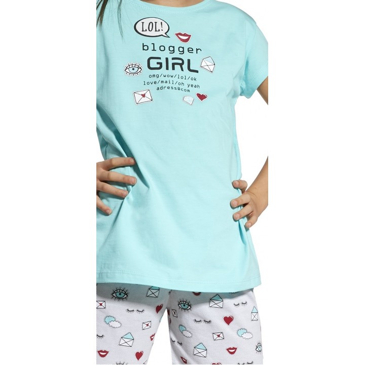Пижама CORNETTE DZ 787/56 BLOGGER GIRL 98-104 бирюзовый