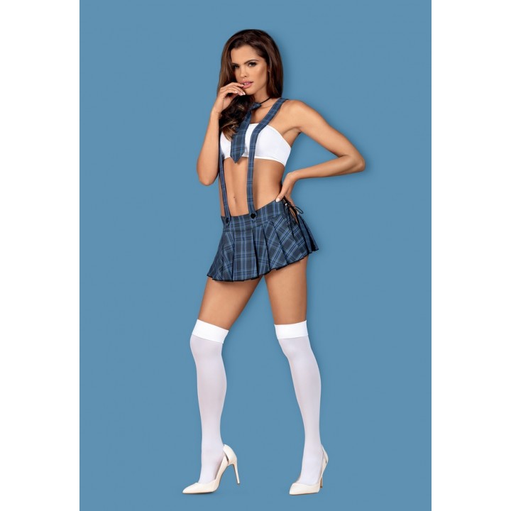Костюм OBSESSIVE STUDYGIRL L/XL, белый - темно-синий