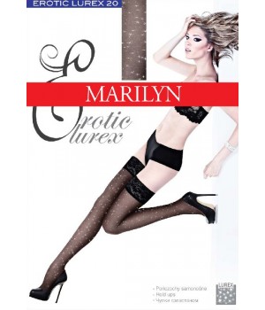 Еротичні панчохи з люрексом MARILYN 20 3/4 сірі