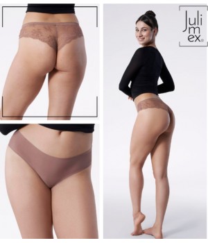 Трусики JULIMEX TANGA CHOCO M шоколадного кольору