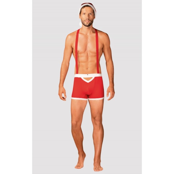 KOMPLET OBSESSIVE MR CLAUS S/M czerwony