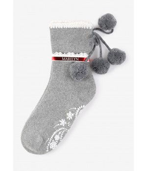 НОСКИ MARILYN ANGORA ABS TERRY SOCKS X41 универсальные серые
