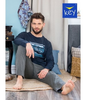 KEY PIJAMA MNS-862 B23 L темно-синій
