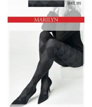 RAJSTOPY MARILYN GRACE X05 BLACK/MELANGE 3/4