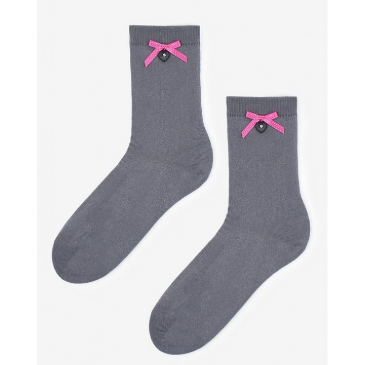 ШКАРПЕТКИ MARILYN RIBBON ЗІ СЕРДЕЧКАМИ 36-40 сірі