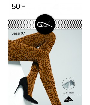 КОЛГОТКИ GATTA SASSI WZ 07 HONEY/NERO /4