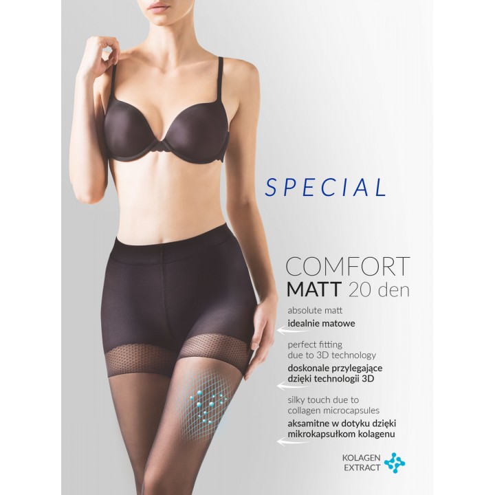 КОЛГОТКИ GABRIELLA COMFORT MATT 20 3 чорні