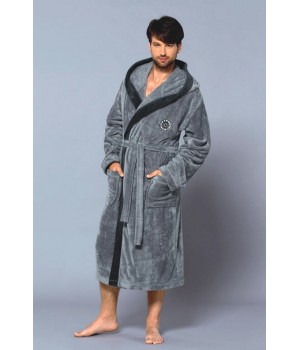 ЧОЛОВІЧИЙ ХАЛАТ L&L GEORGE XXL графітовий ЧОЛОВІЧИЙ ХАЛАТ L&L GEORGE XXL графітовий