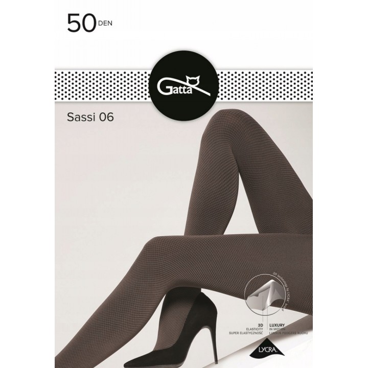 КОЛГОТКИ GATTA SASSI WZ 06 MACHIATO/NERO /2