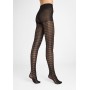Жаккардовые колготки Мэрилин D09 черные 3/4