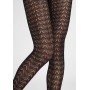 Жаккардовые колготки Мэрилин D09 черные 3/4