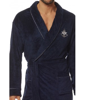 Мужской халат L&L 2114 MARINE L темно-синий