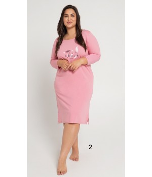 Рубашка TARO 3020 OLYMPIA AW24 4XL-6XL 5XL розовая
