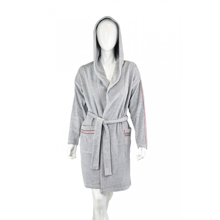 DE LAFENSE BATHROBE 424 M melange - gray