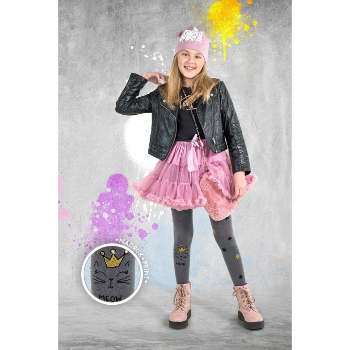 KNITTEX TIGGER TIGHTS 104-110 nero-melange