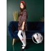 Колготки KNITTEX с новогодней елкой белые 116-122