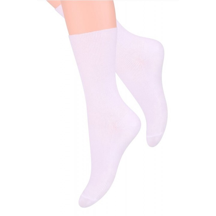 ЖІНОЧІ ШКАРПЕТКИ STEVEN 018 БЕЗ ТИСКІВ 35-38 білі