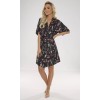 DE LAFENSE BATHROBE 638 LURDES S black - pink
