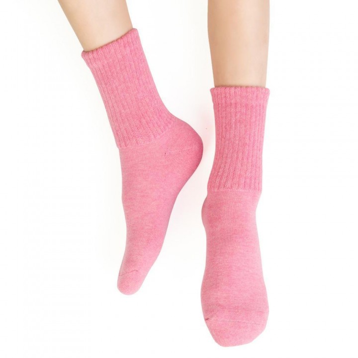 STEVEN 020 полумахровые розовые носки /29-31