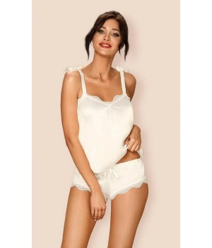 Комплект топу та трусиків OBSESSIVE PRIMA NEVE, розмір S/M, білий