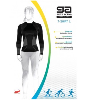 KOSZULKA GATTA WOMEN THERMOACTIVE AMA M black-grey