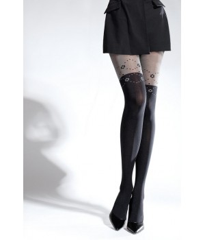 Колготки KNITTEX FRAGILE 50 3D 3 меланжево-чорні
