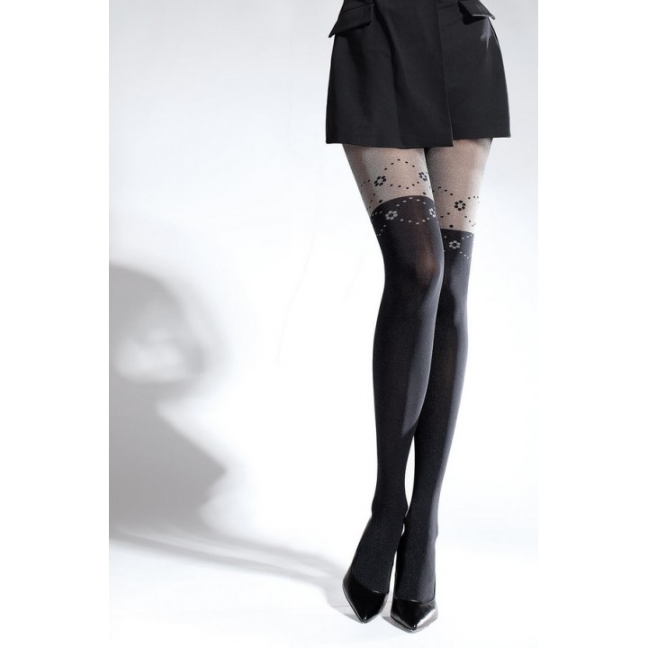 KNITTEX FRAGILE 50 3D TIGHTS 3 меланжево-черный