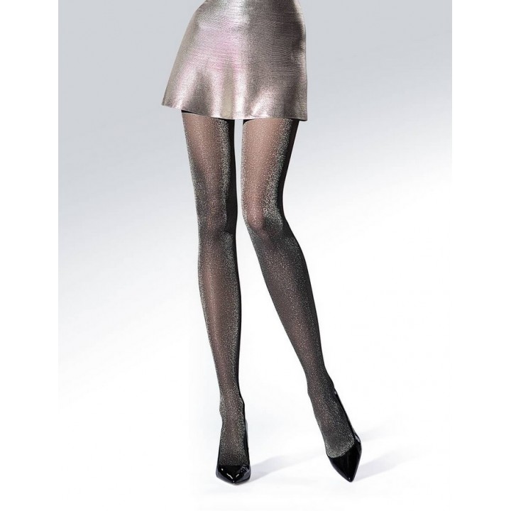 KNITTEX PARTY TIGHTS 30 2 nero - silver