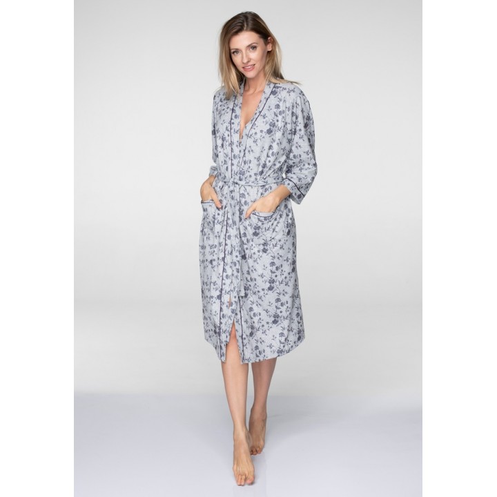 ХАЛАТ KEY LGL-525 B19 S/M меланж - сірий