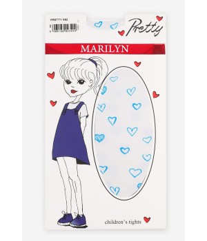 Колготки MARILYN PRETTY X62 98-122 біло-блакитні