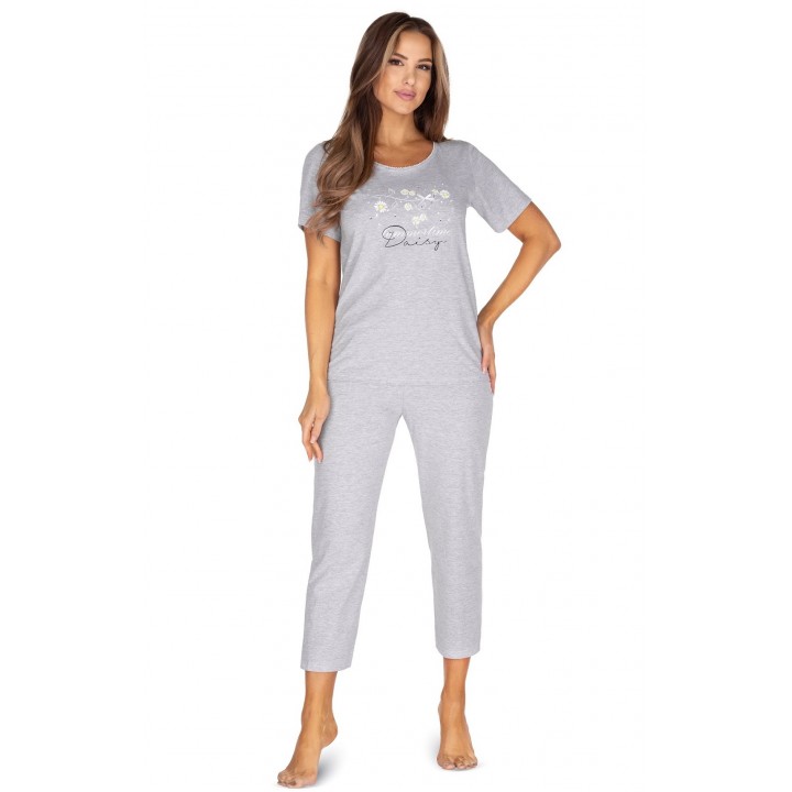 ЖІНОЧА ПІЖАМА REGINA 632 L меланж - світло-сіра