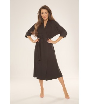 DE LAFENSE BATHROBE 942 VISA DL M black