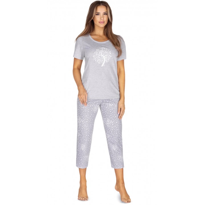 ПИЖАМА ЖЕНСКАЯ REGINA 624 XL меланж - светло-серый