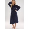 DE LAFENSE BATHROBE 628 ABIGAIL XL navy blue