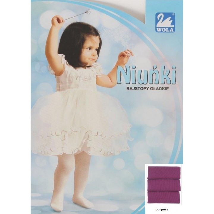 КОЛГОТКИ WOLA NIUŃKI 80-86 фиолетовые