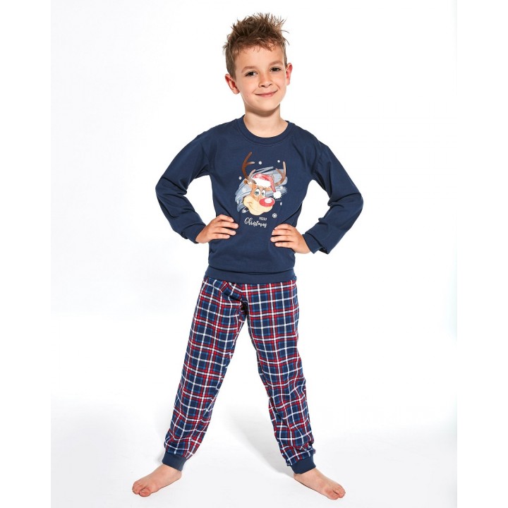 CORNETTE PYJAMA CHŁ 593/113 REINDEER 98-104 navy blue