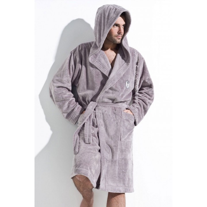 Мужской халат L&L IWO L серый