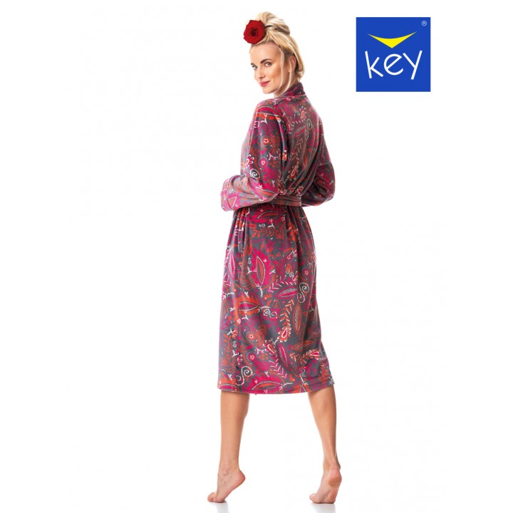 ХАЛАТ KEY LGL-782 B23 S бордовий