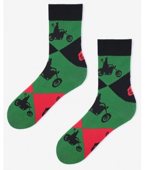 Чоловічі шкарпетки для мотоциклів Marilyn Santa 41-45 зелені