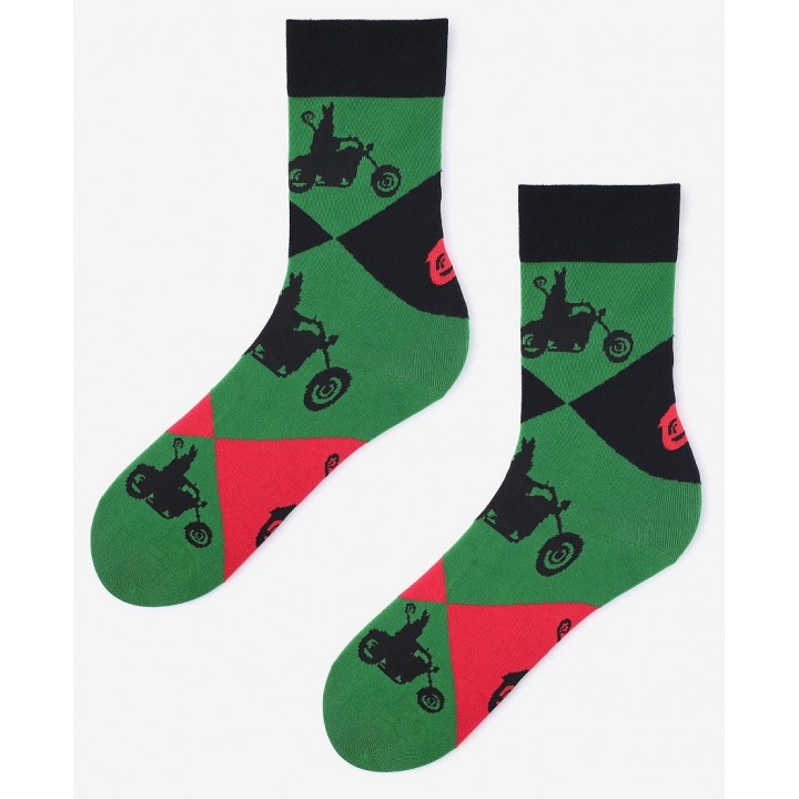 Чоловічі шкарпетки для мотоциклів Marilyn Santa 41-45 зелені