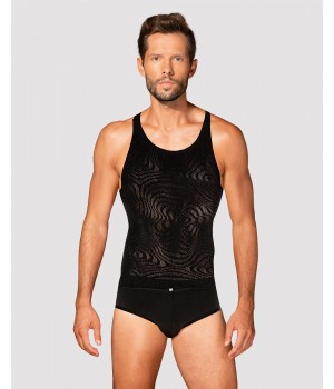СОРОЧКА З РУКАВАМИ OBSESSIVE T103, розмір S/M/L, чорна