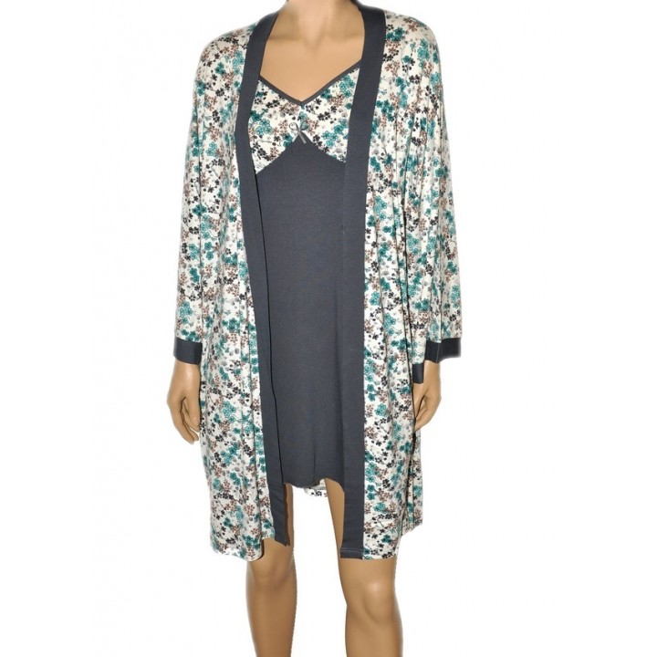 DE LAFENSE 468 MIA XXL БАННЫЙ ХАЛАТ графитовый