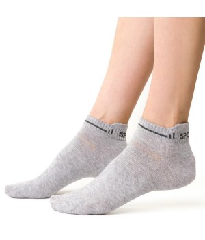 STEVEN 050 SMOOTH SOCKS 35-37 меланж - светло-серый