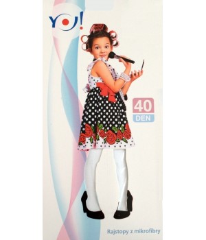 КОЛГОТКИ YO RA-09 МІКРОФІБРА 40 DEN 104-110 білі