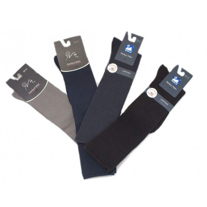 Чоловічі шкарпетки WOLA SMOOTH 39-41 титанові