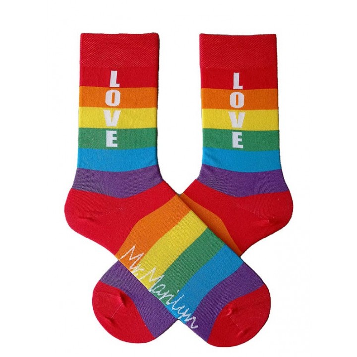 Чоловічі шкарпетки MARILYN RAINBOW LOVE 2, 41-45, червоні
